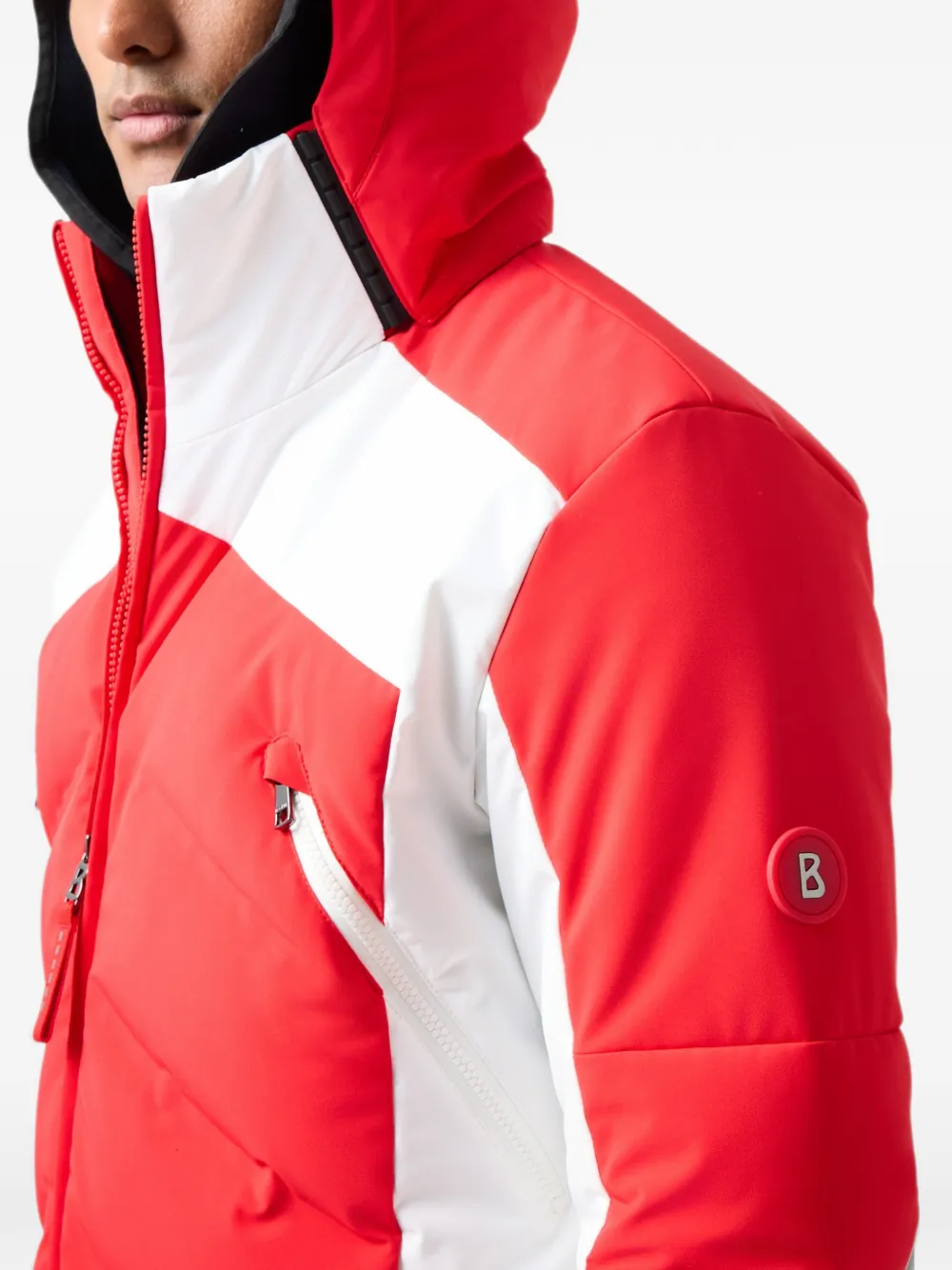 BOGNER Jervie ski-jack met vlakken Rood