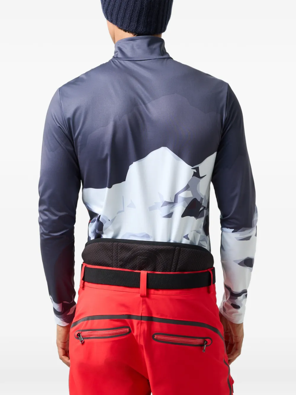 BOGNER Verti performance top met grafische print Blauw