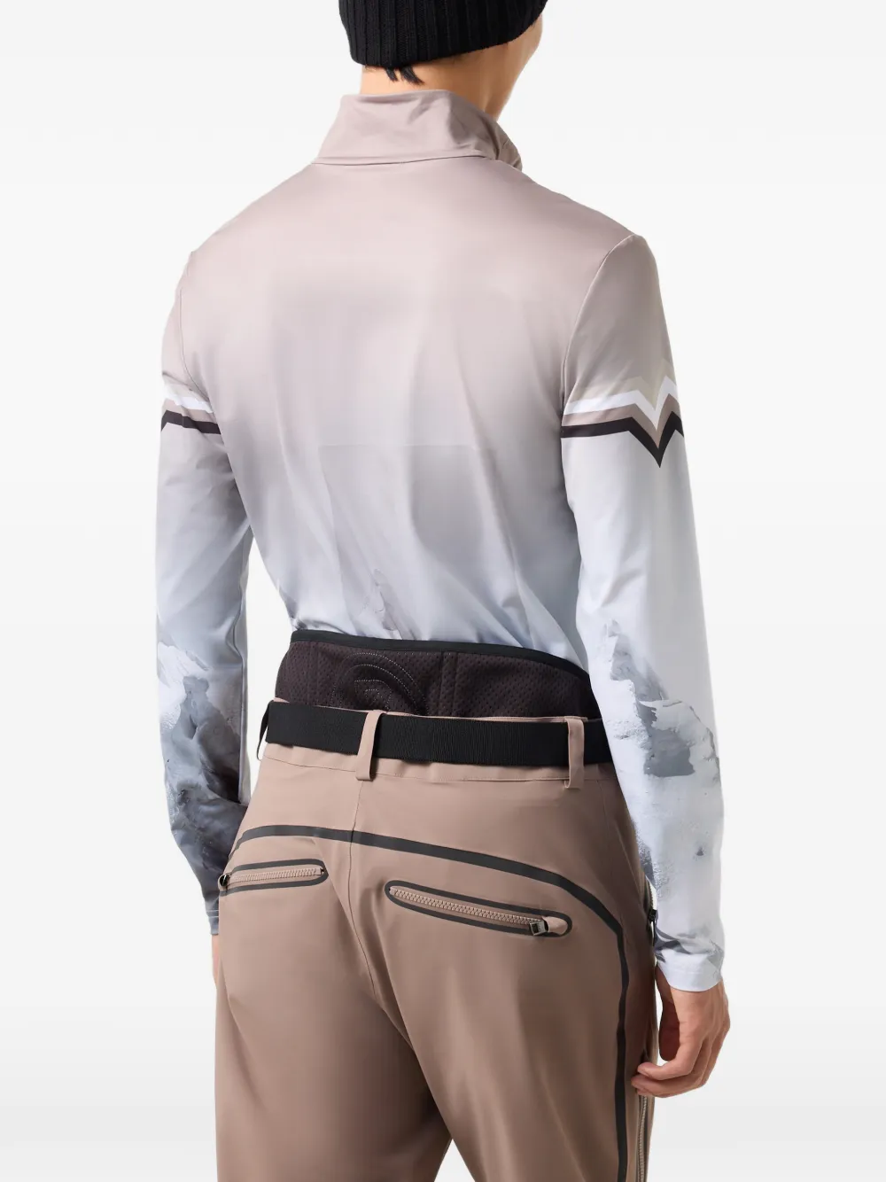 BOGNER Verti top met alpine-print Grijs
