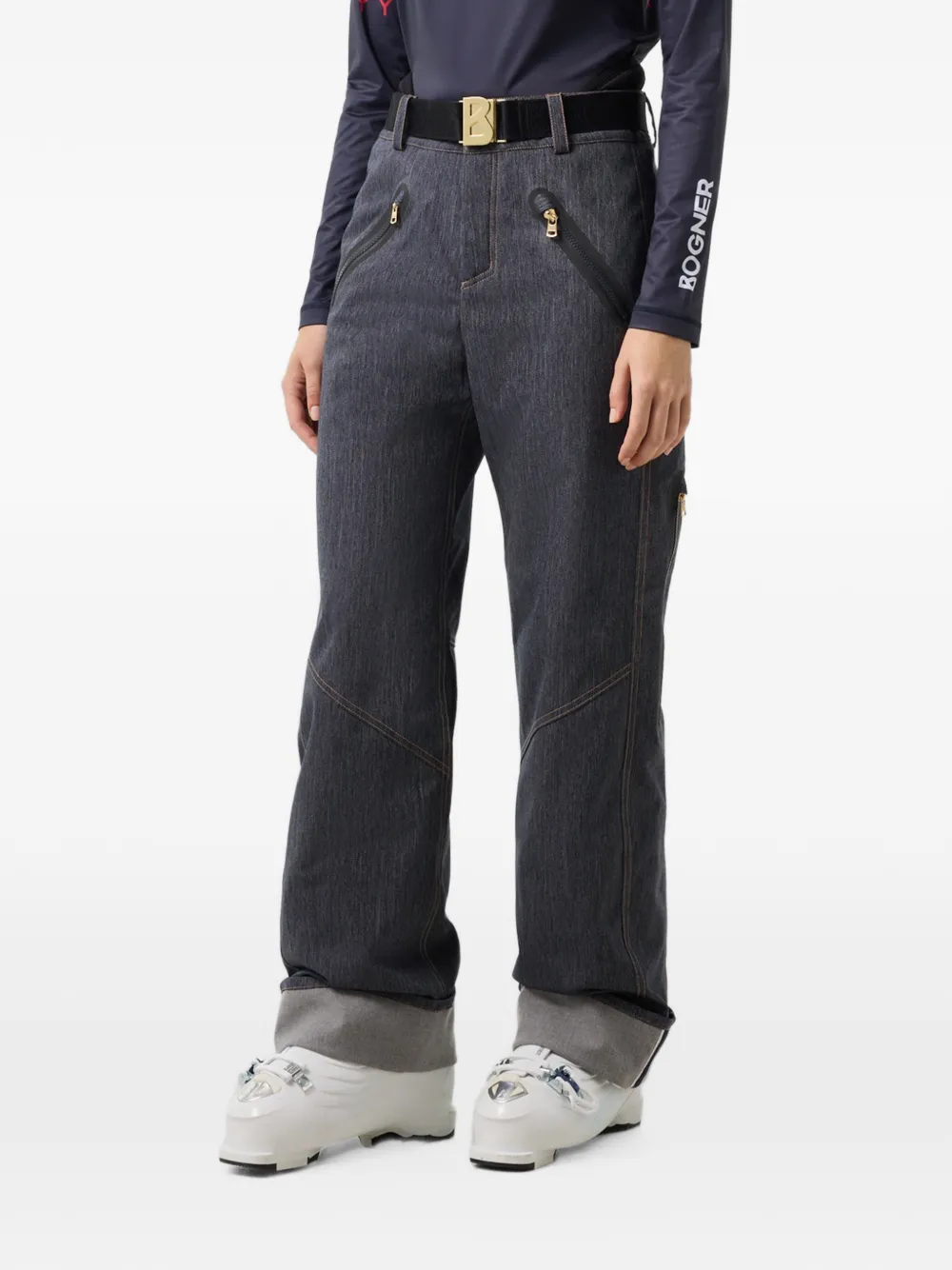 BOGNER Beline basislaag met geometrische print Blauw
