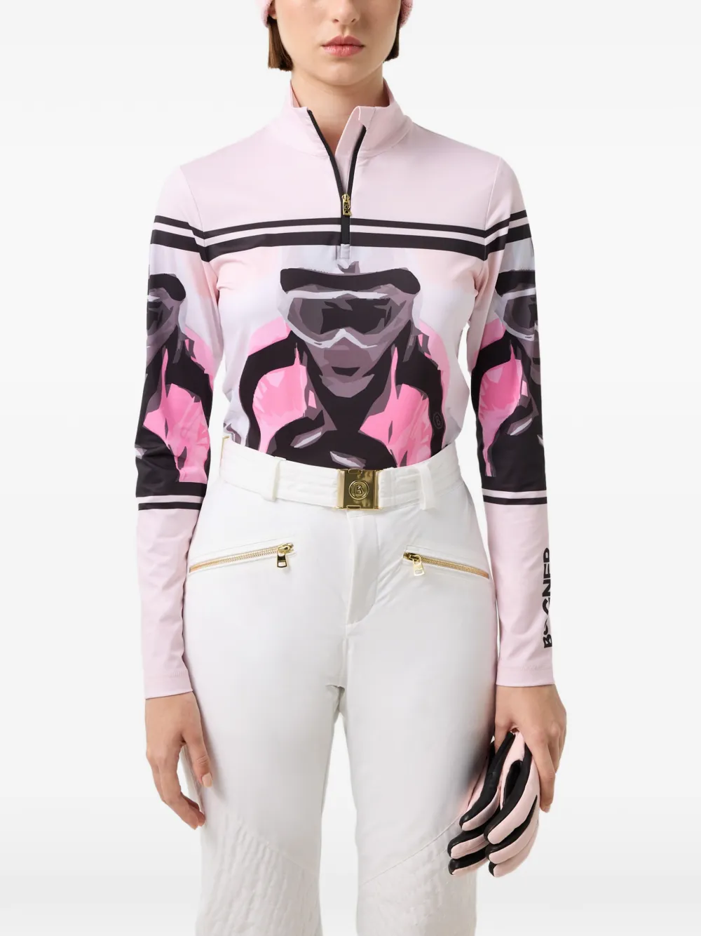 BOGNER Beline top met grafische print Roze