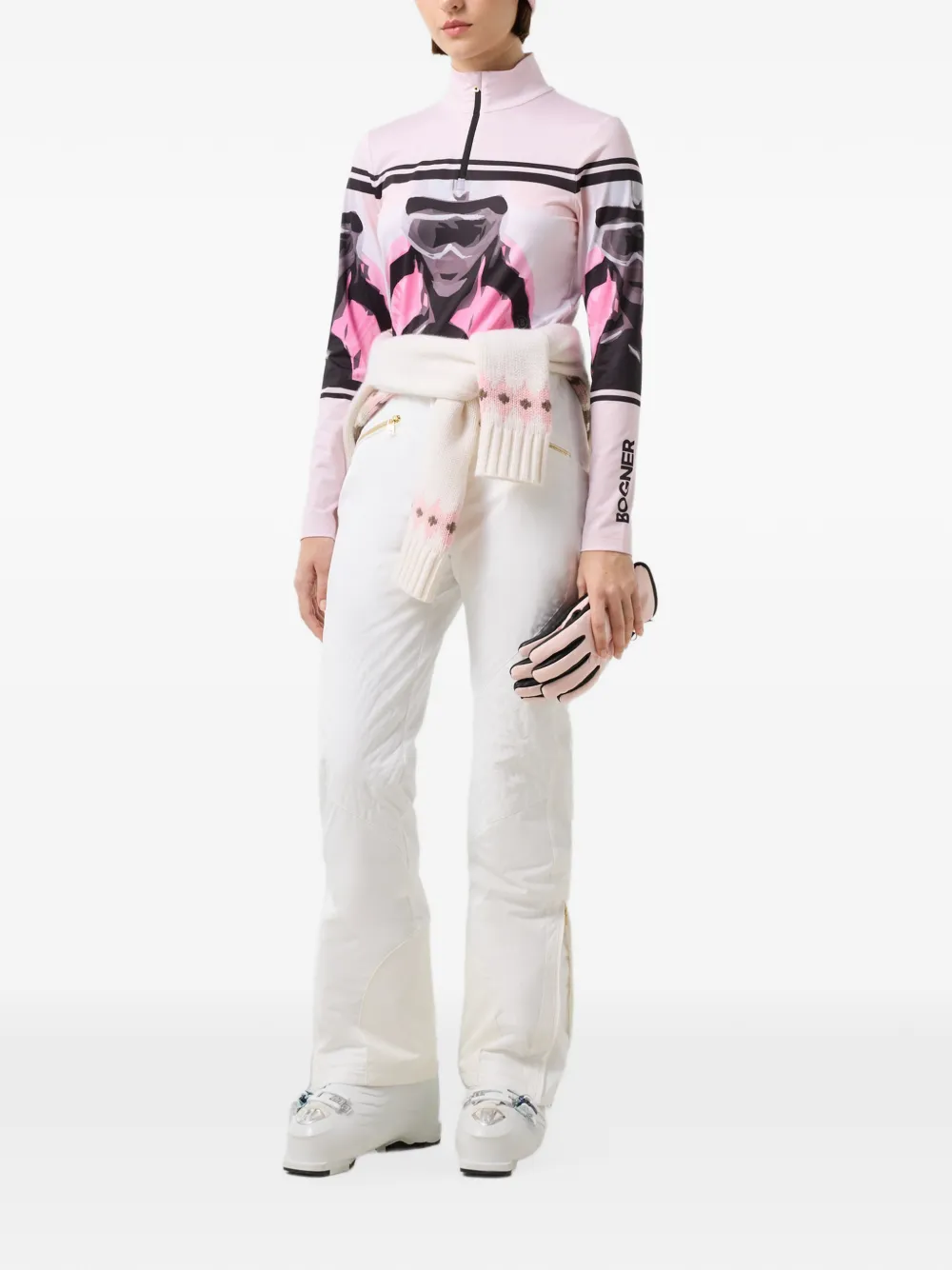 BOGNER Beline top met grafische print Roze