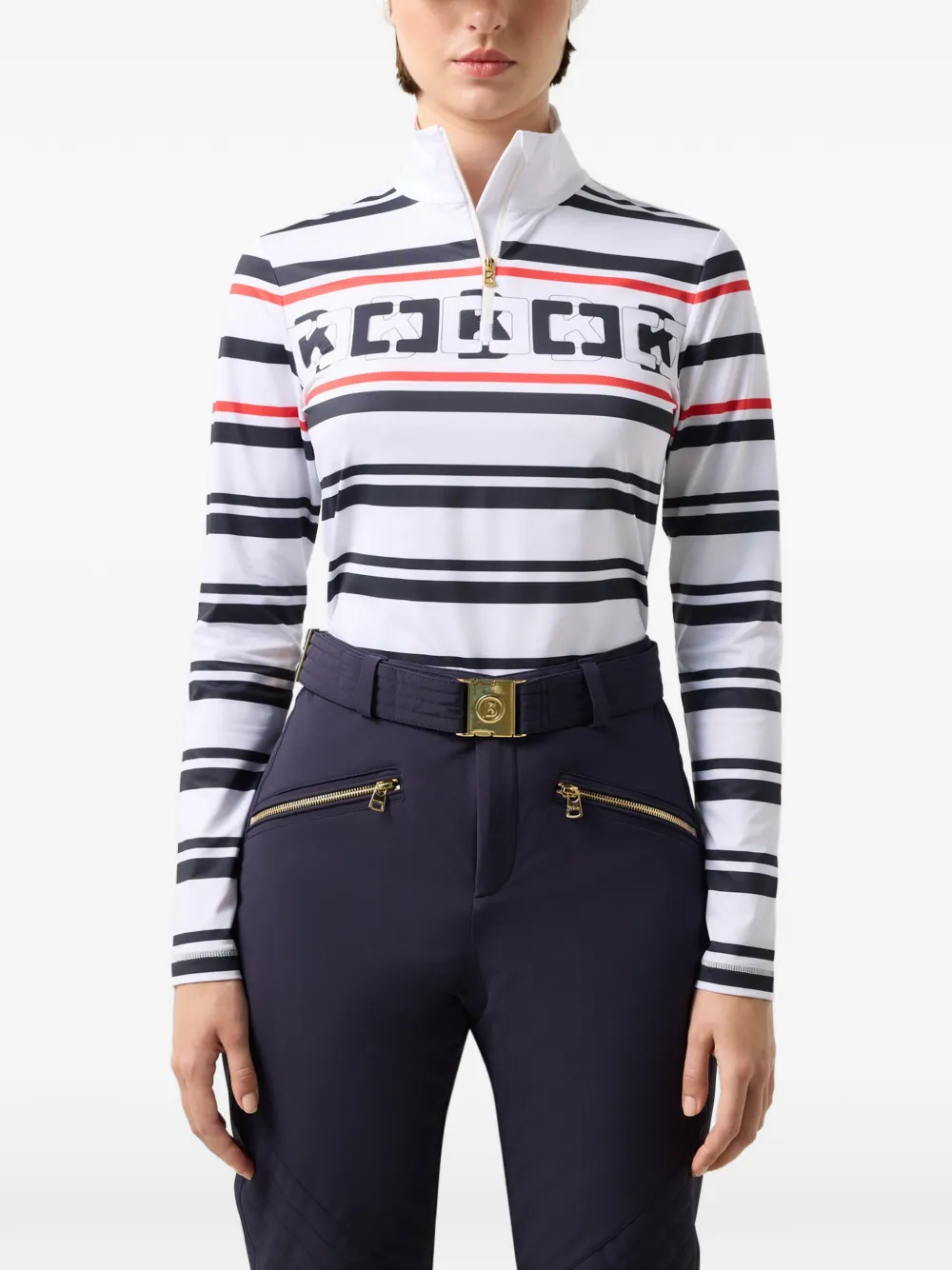 BOGNER Beline performance top met logo-print Wit