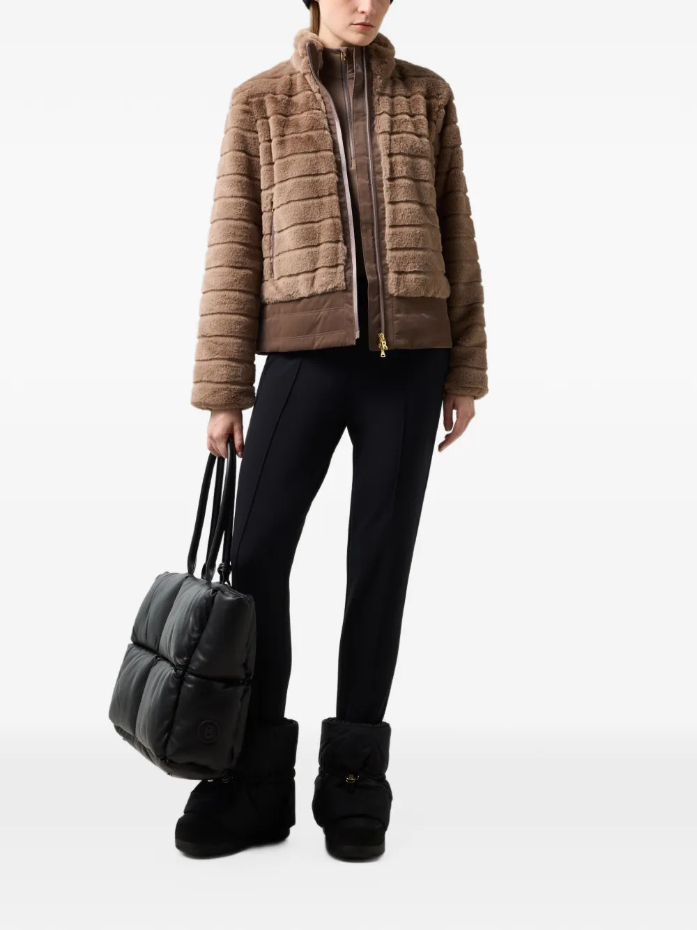 BOGNER Medita basislaag met logo-print Beige