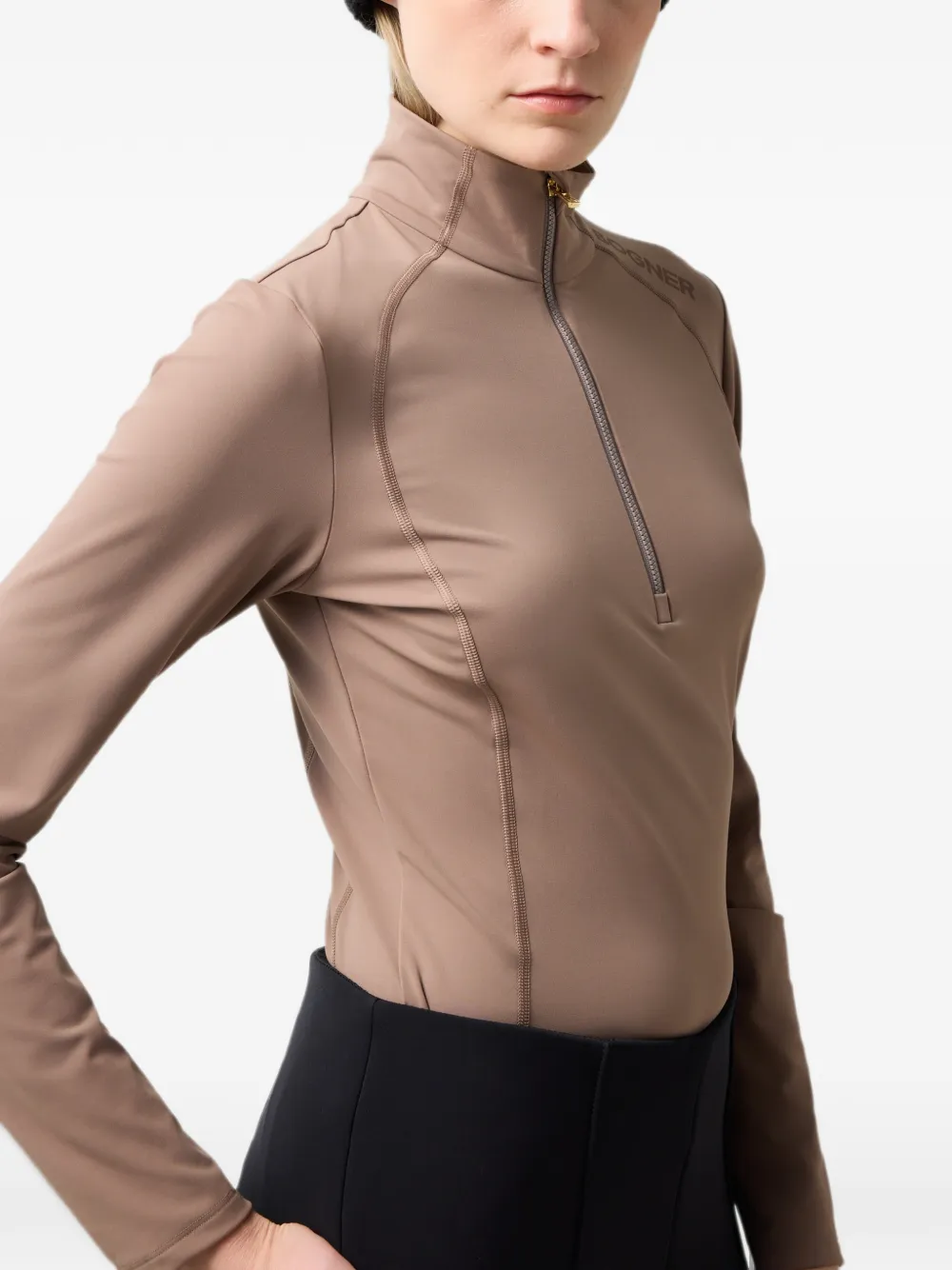 BOGNER Medita basislaag met logo-print Beige