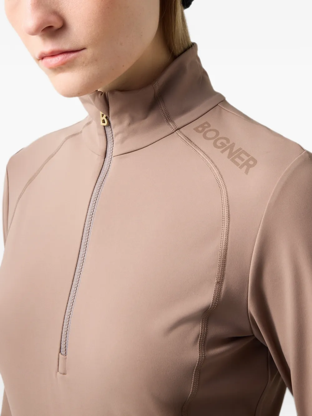 BOGNER Medita basislaag met logo-print Beige