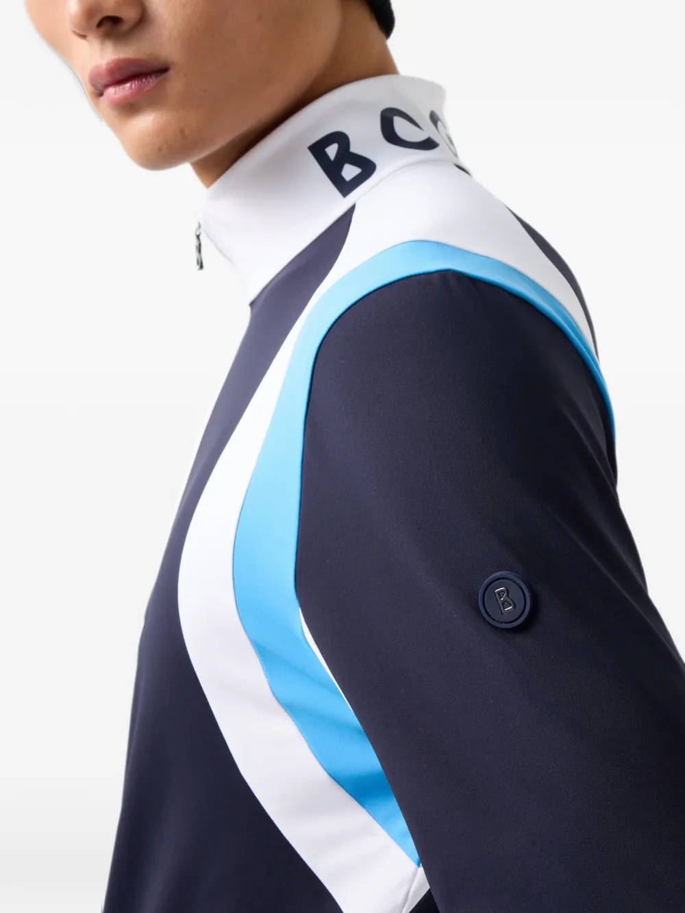 BOGNER First Layer Clark performance top met colourblocking Blauw