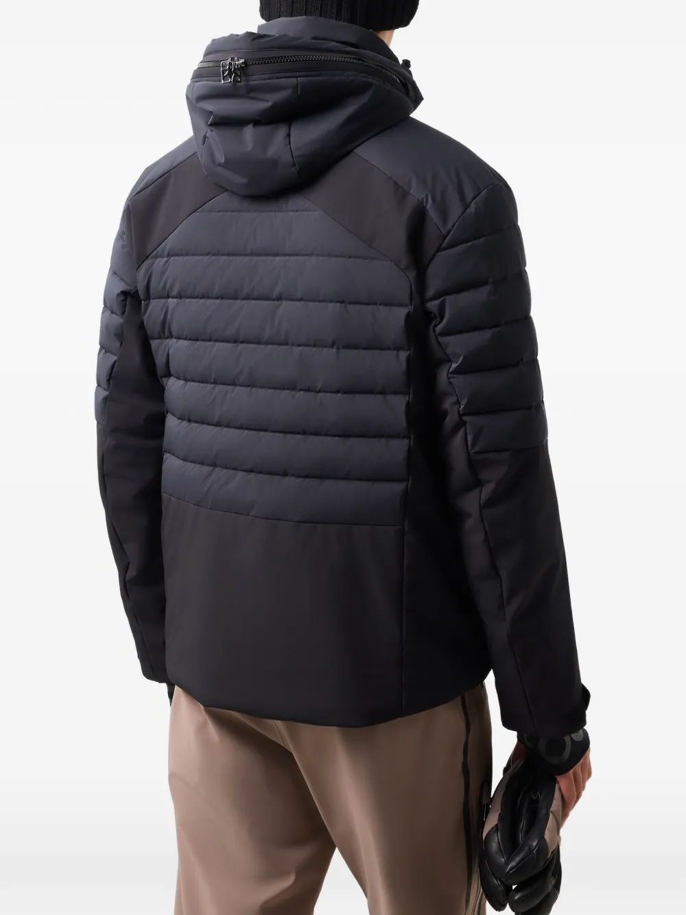 BOGNER Hennik quilted panelled ski jacket Zwart