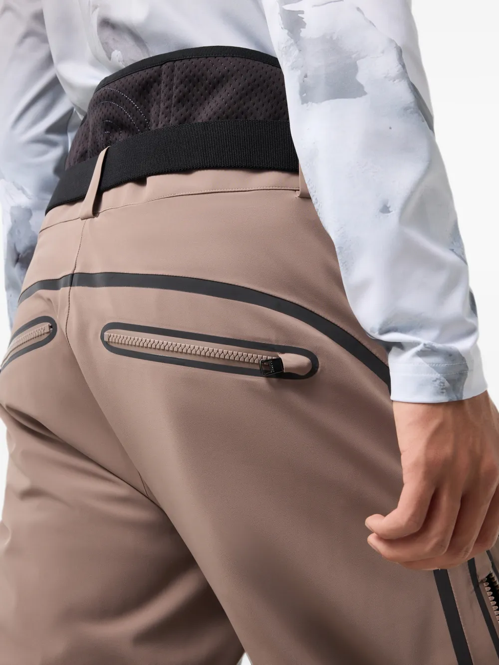 BOGNER Tim's skibroek met ceintuur en logo-patch Beige