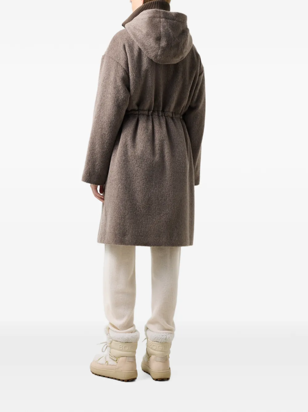 BOGNER Amory hooded drawstring coat Bruin