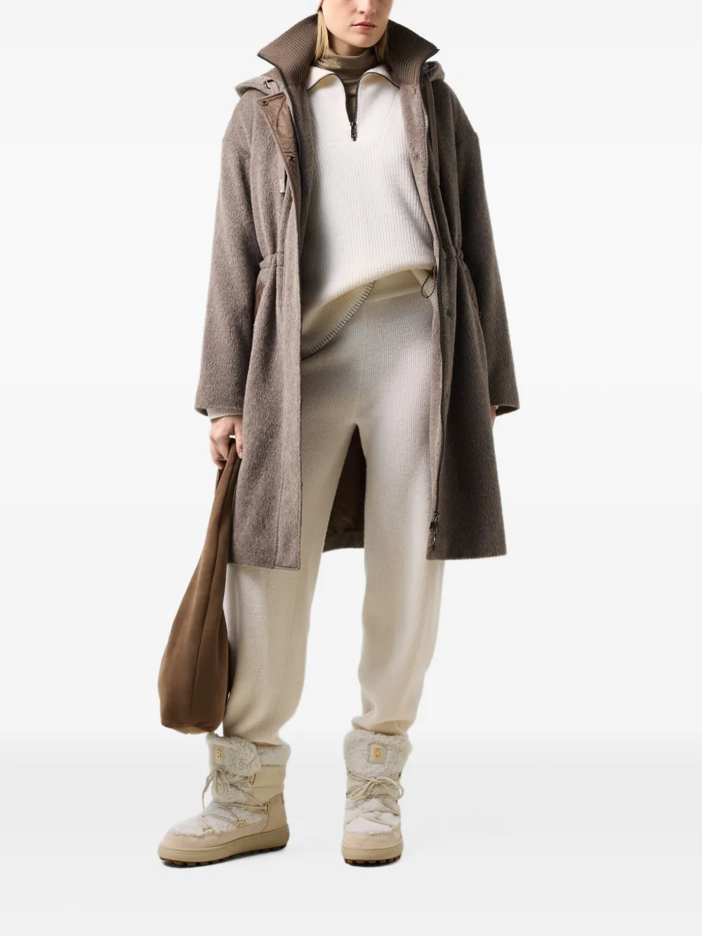 BOGNER Amory hooded drawstring coat Bruin