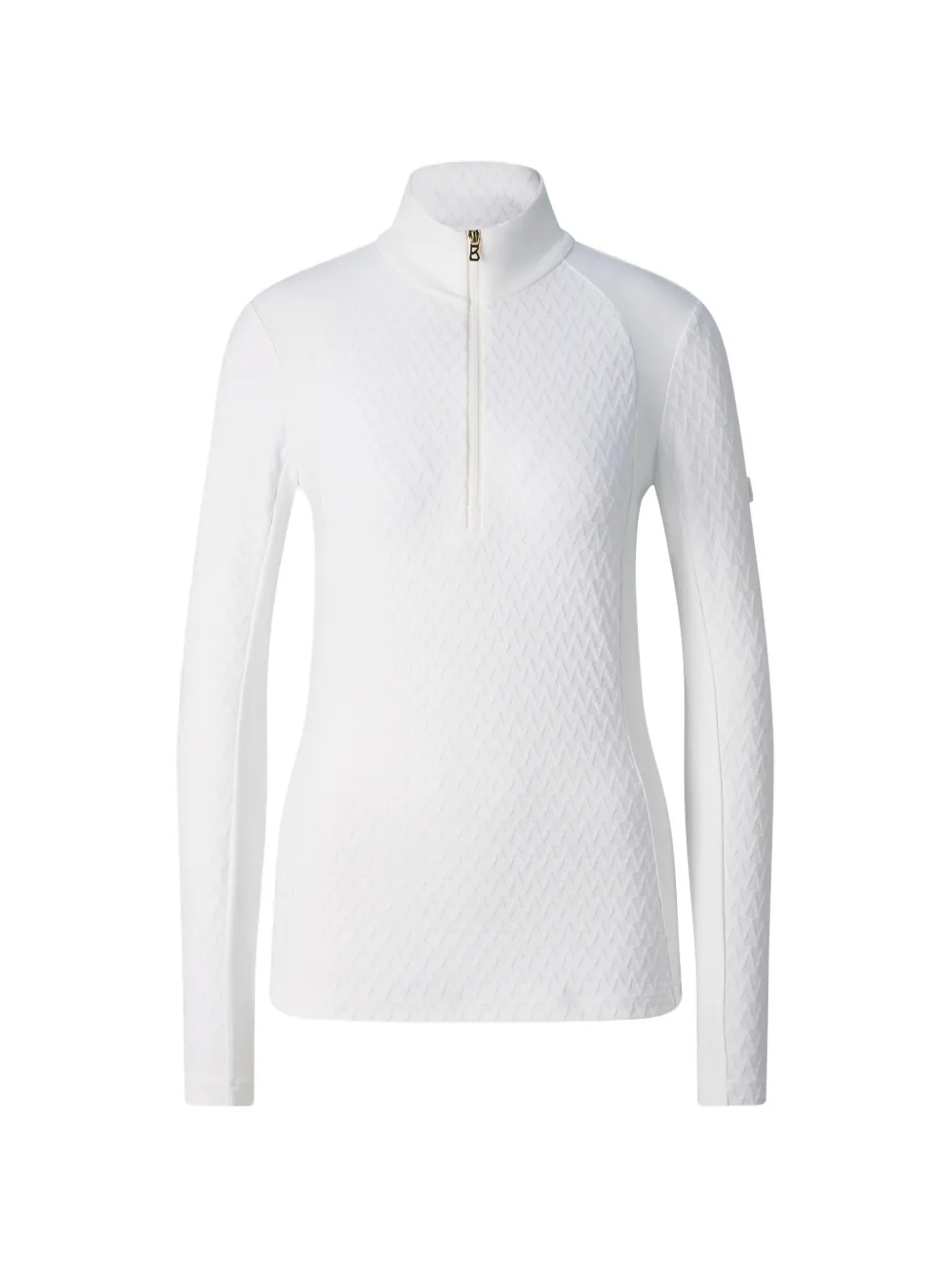 BOGNER Claya performance top met jacquard vlak Wit