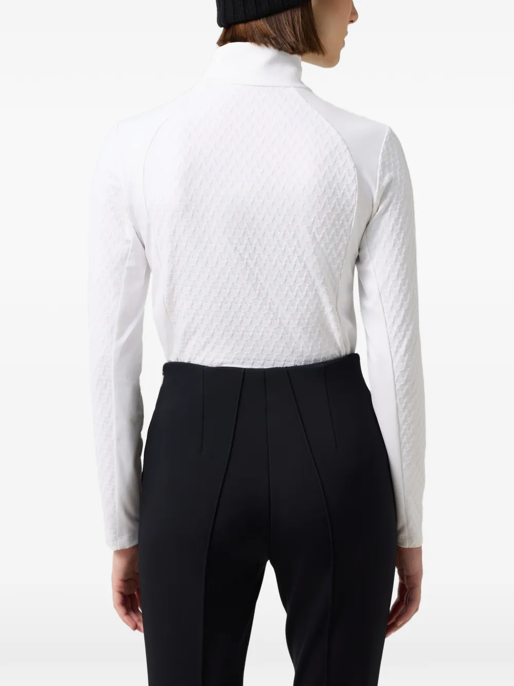 BOGNER Claya performance top met jacquard vlak Wit