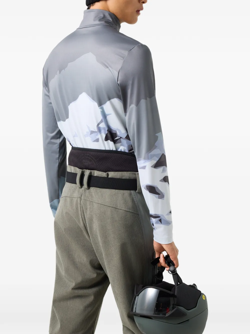 BOGNER Verti baselayer met alpen-print Grijs