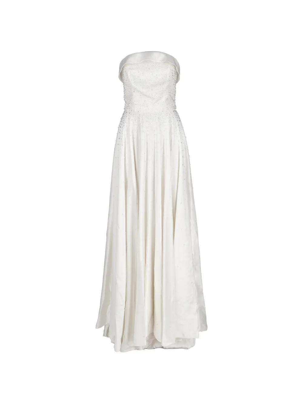 Marco Gabrielli Atelier beaded strapless maxi dress - Bianco