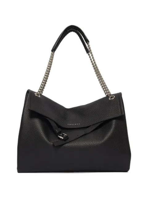 Orciani Venus Soft Midi leather chain-link tote bag