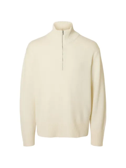 SELECTED half-zip cashmere-blend sweater