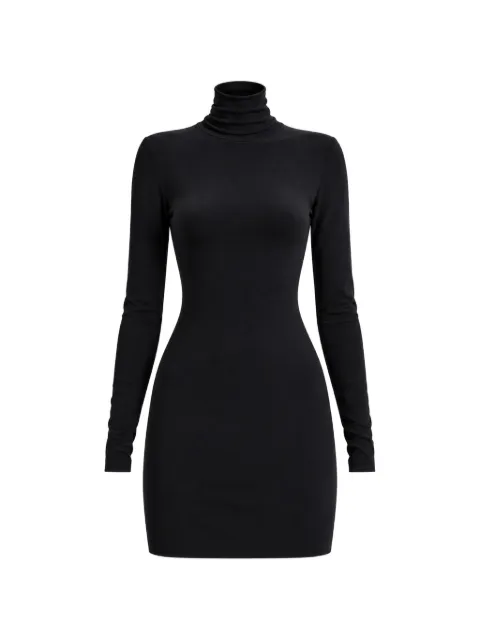 Norma Kamali roll-neck long-sleeve mini dress