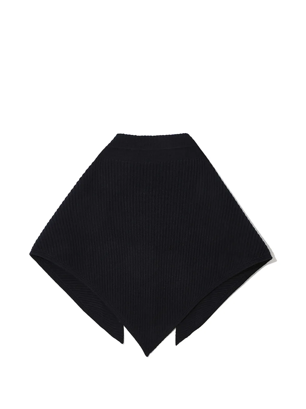 MM6 Maison Margiela ribbed-knit triangular scarf Blauw