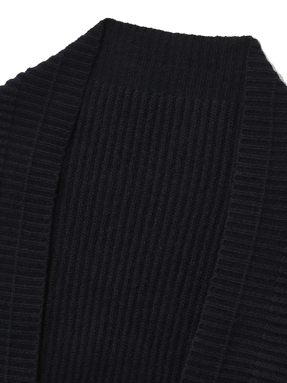 MM6 Maison Margiela ribbed-knit triangular scarf Blauw