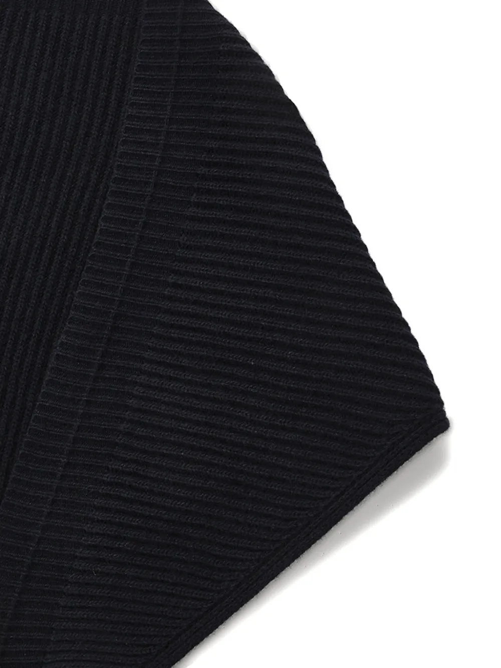 MM6 Maison Margiela ribbed-knit triangular scarf Blauw
