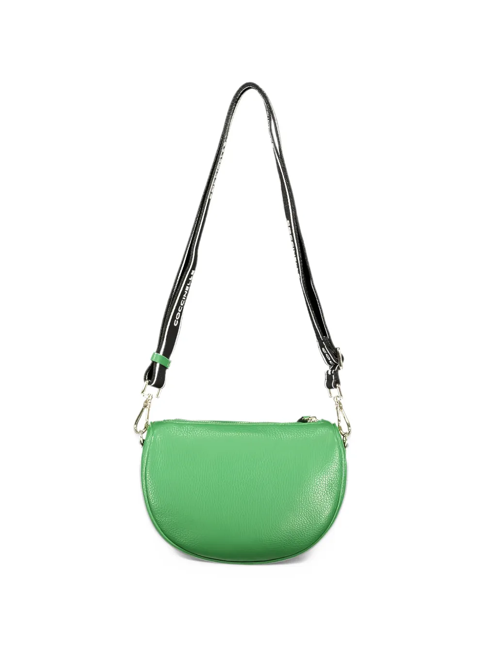 Coccinelle pebbled logo-print shoulder bag Groen