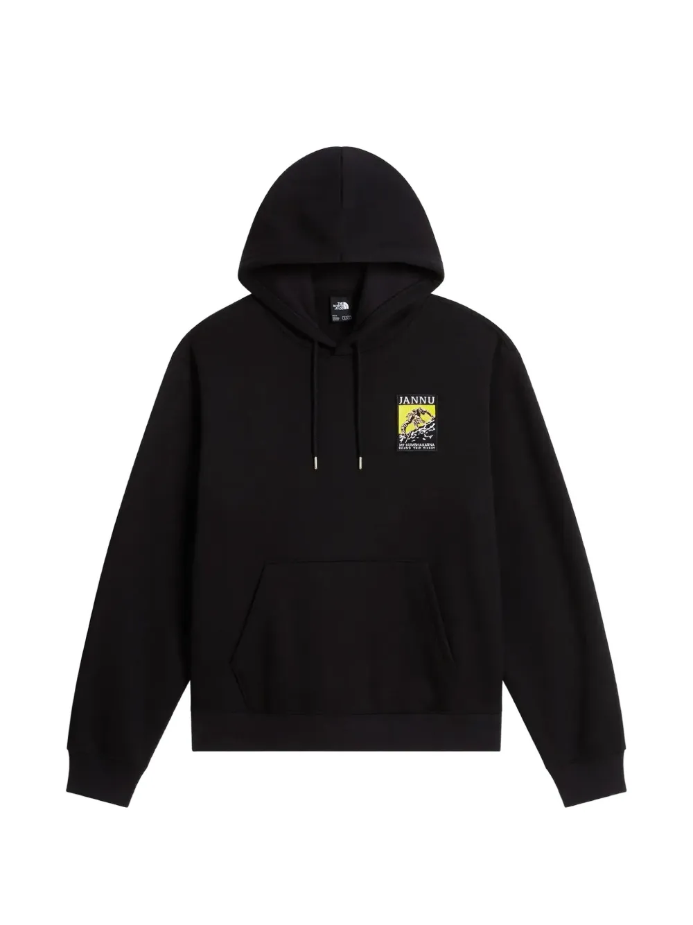 The North Face logo-patch hoodie Zwart
