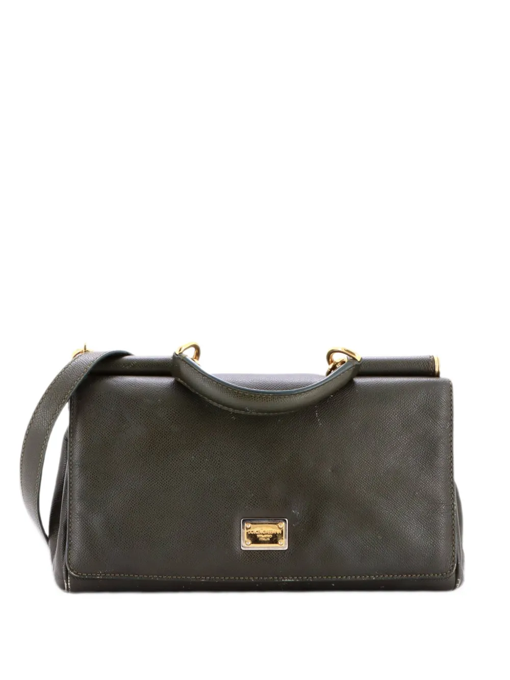 Dolce & Gabbana Pre-Owned Miss Sicily Bag Leather East West shoulder bag - Green