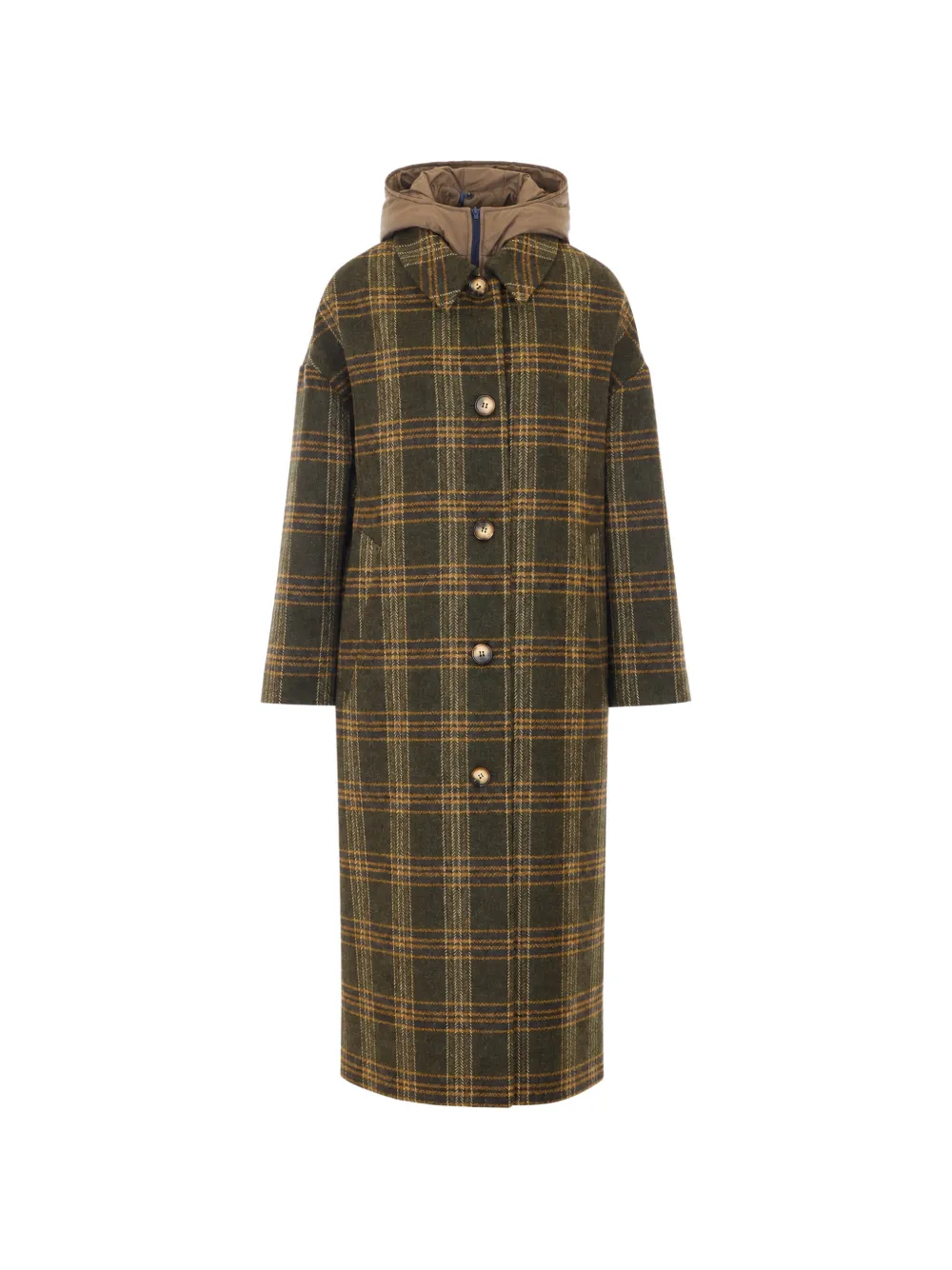 Pret Pour Partir Alma check-pattern coat - Green