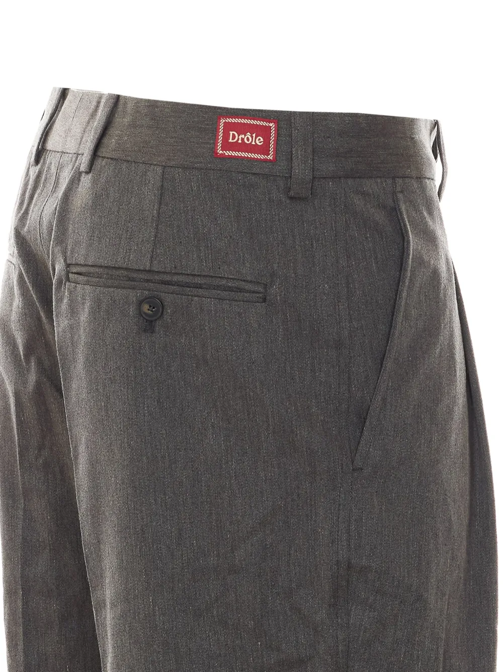 Drôle De Monsieur Pantalon met logopatch Grijs