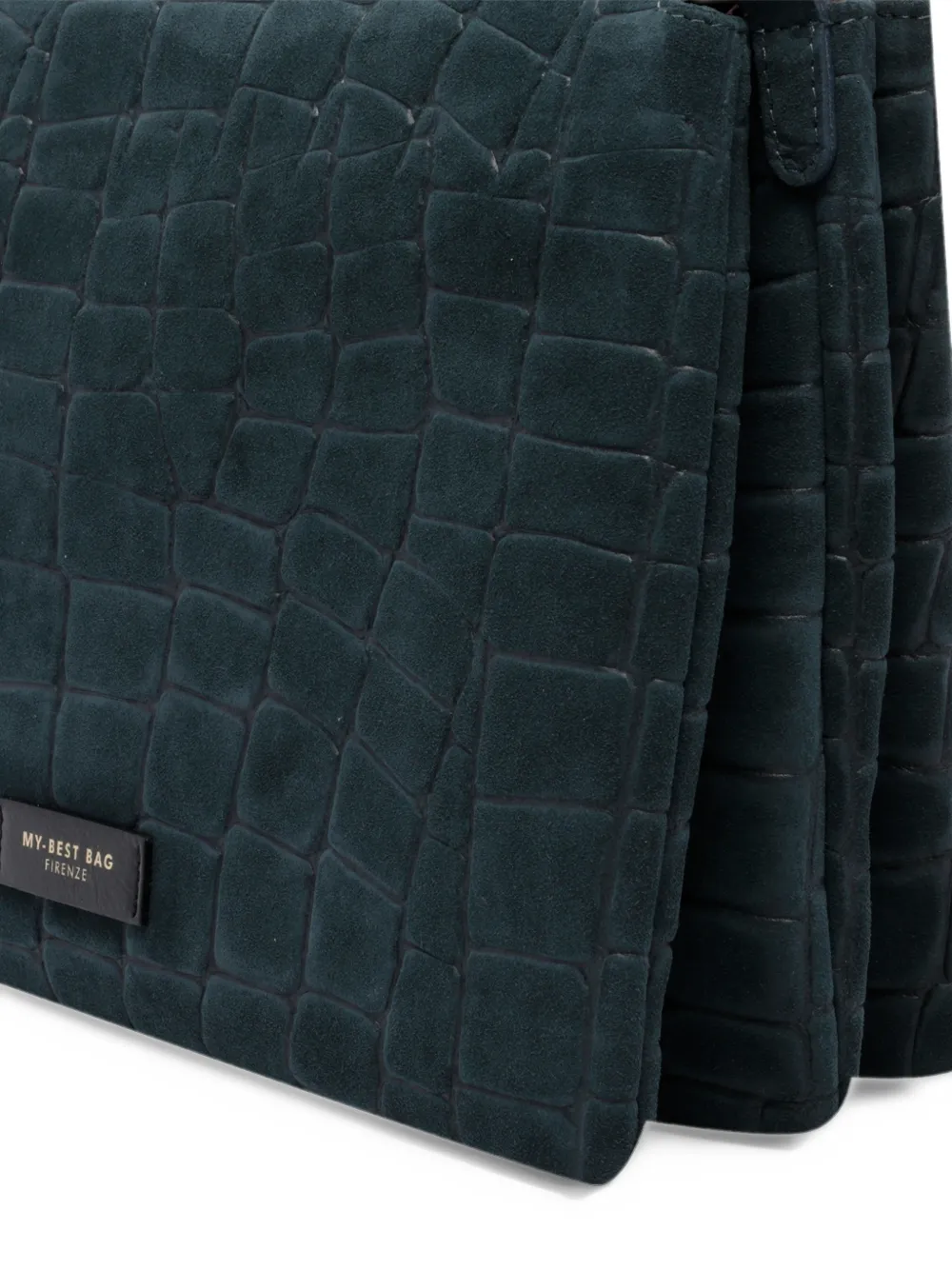 MY BEST BAG Reflex crocodile-effect tote bag Groen