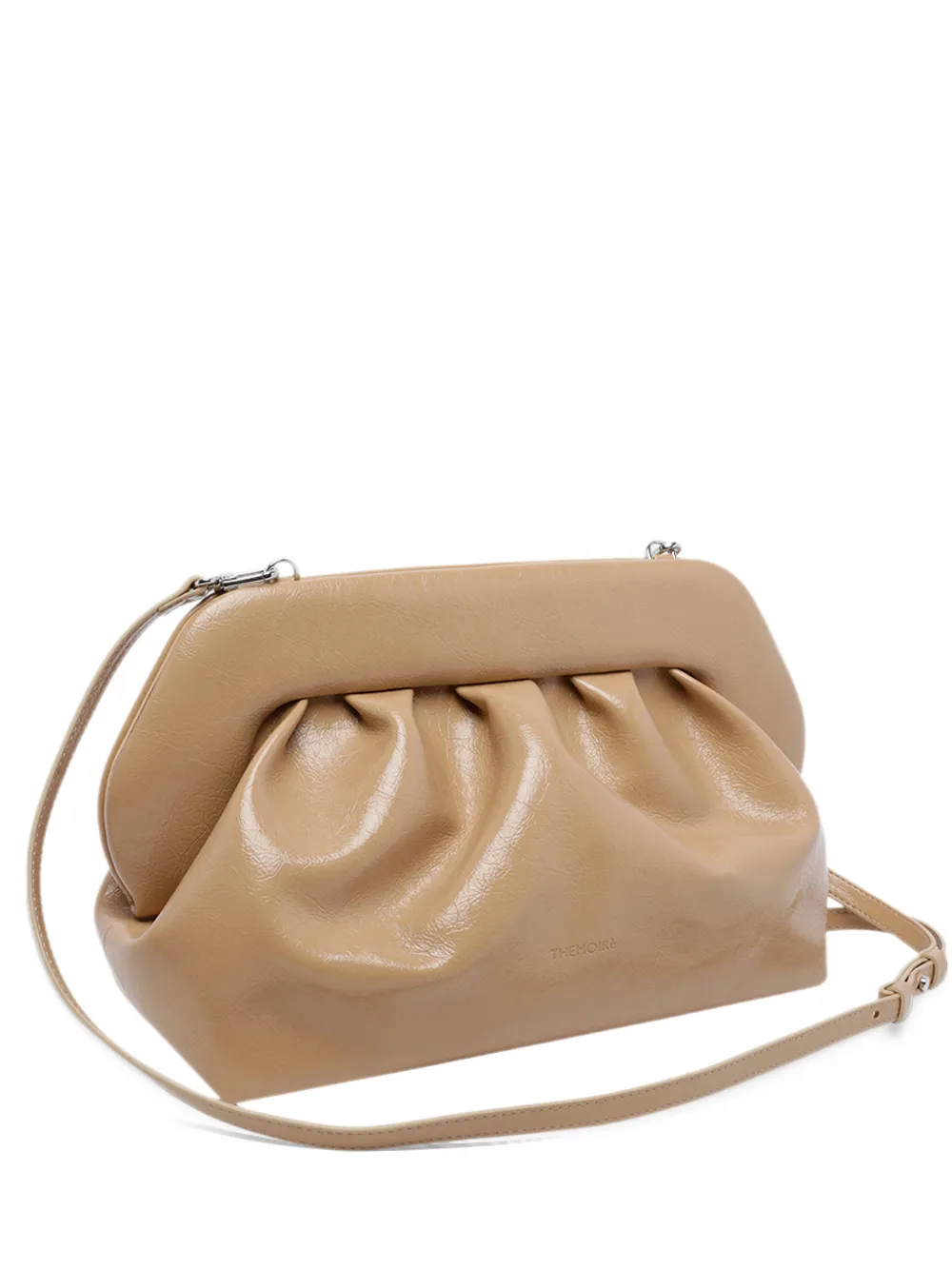 Themoirè Bios ruched clutch bag - Toni neutri