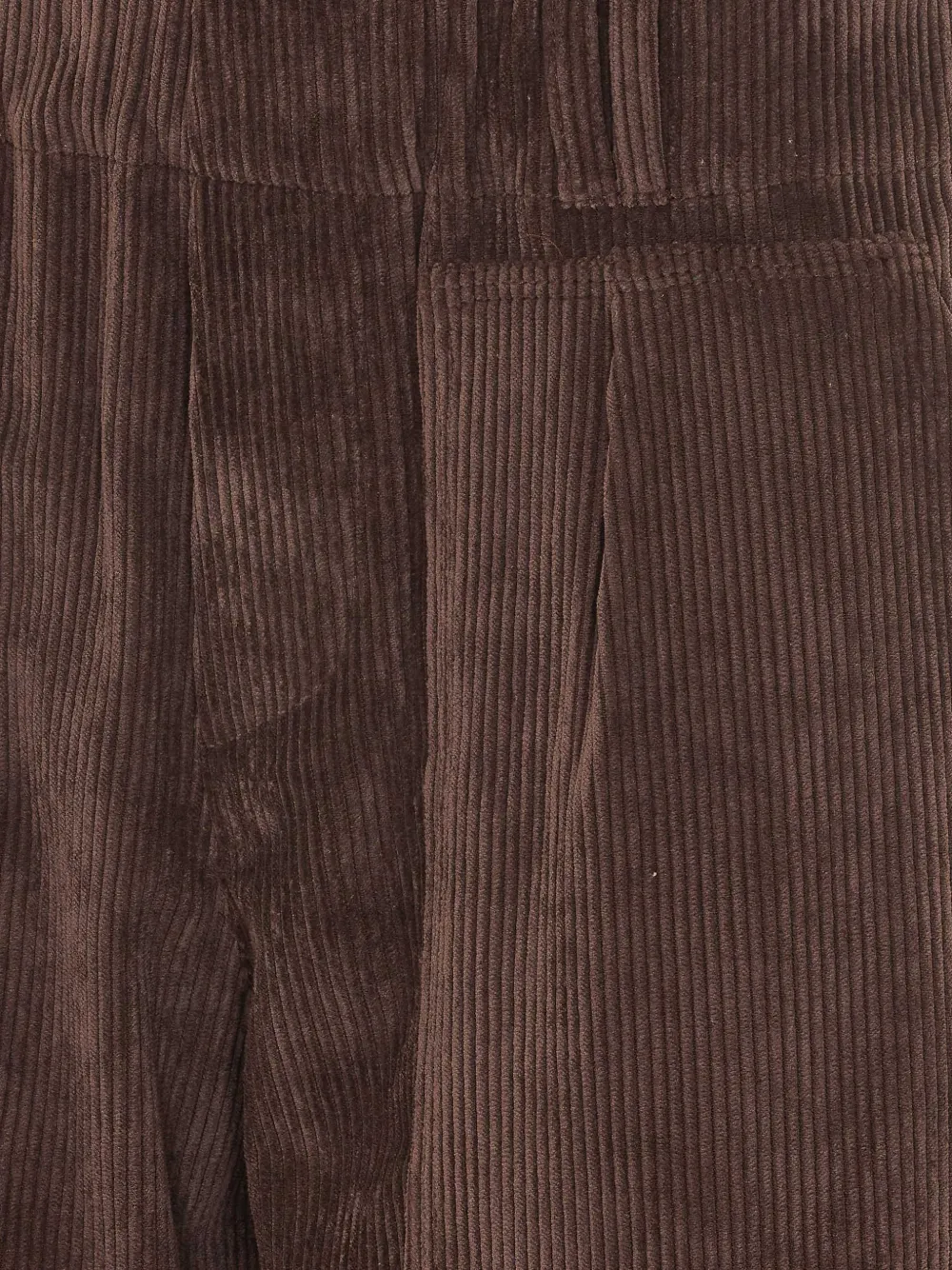 Rue du Bac Ribfluwelen straight broek met elastische taille Bruin