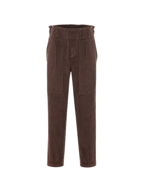 Rue du Bac corduroy elasticated-waist straight-leg trousers