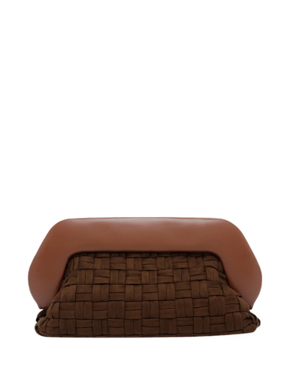 Themoirè Bios woven clutch bag Bruin