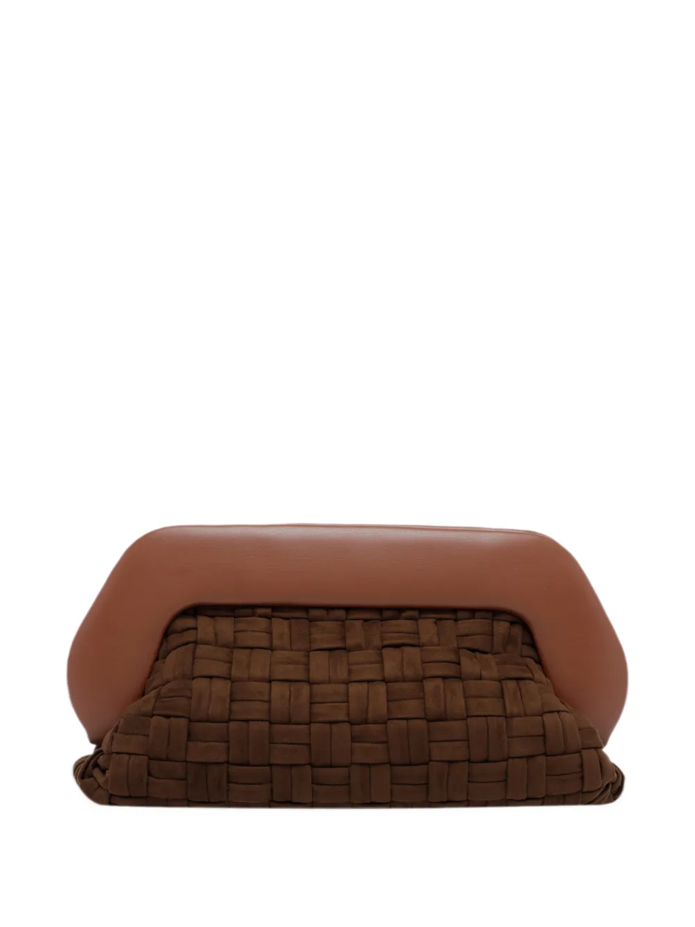Themoirè Bios woven clutch bag Bruin