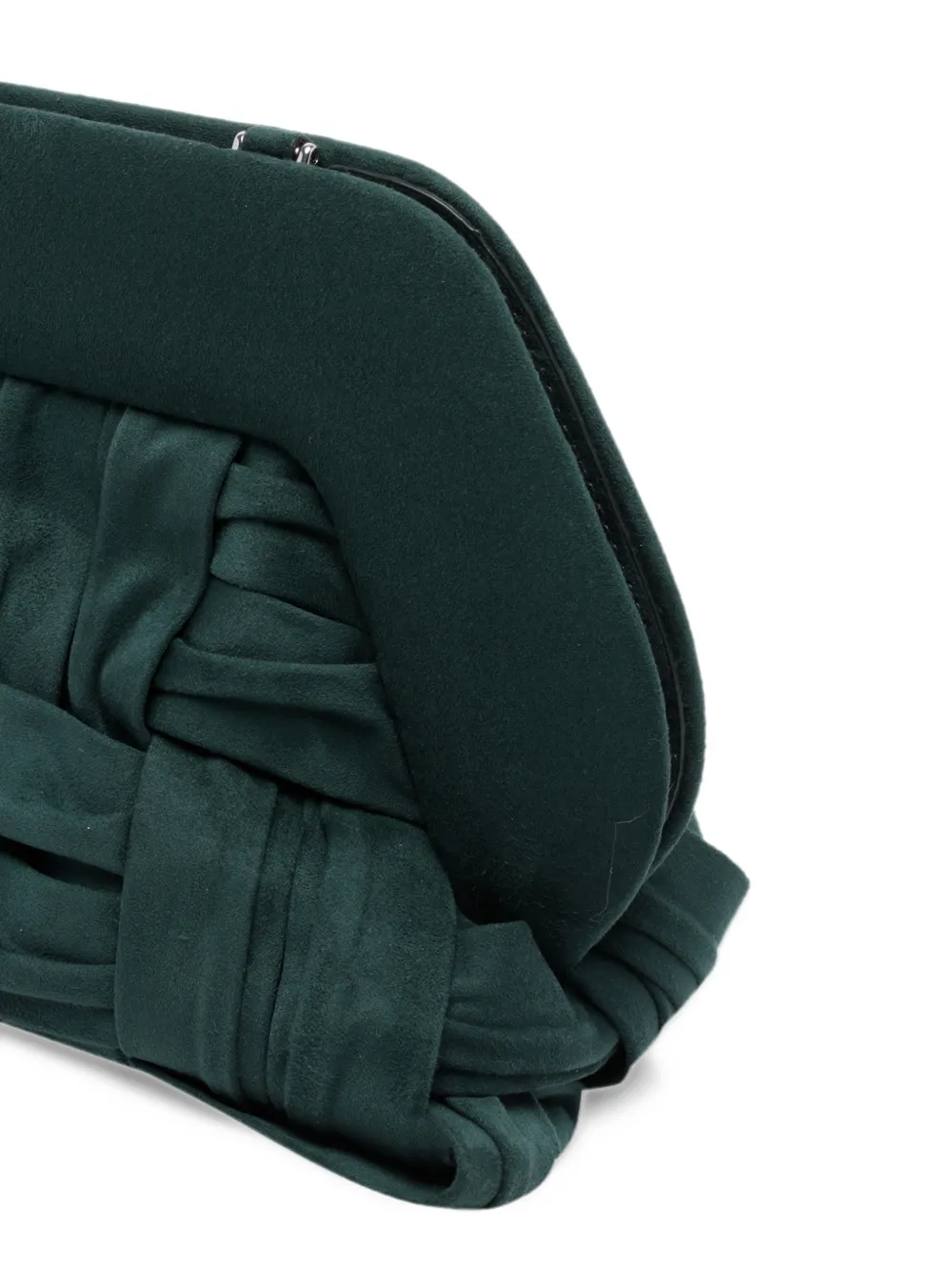 Themoirè Bios Intreccio gedrapeerde clutch Groen