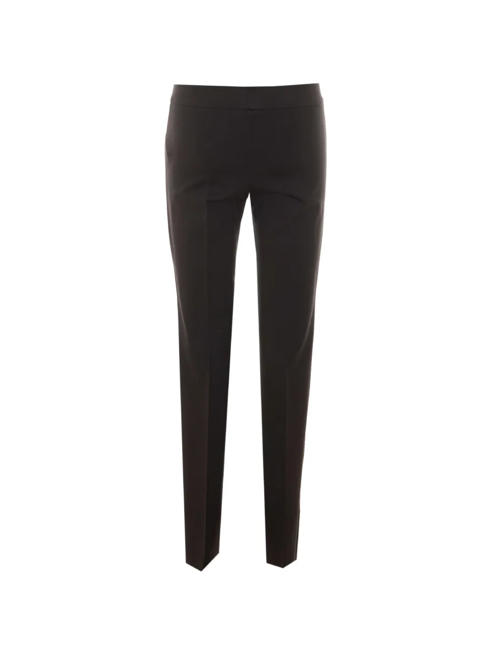 Rue du Bac Slim-fit broek met persvouwen en elastische taille Zwart