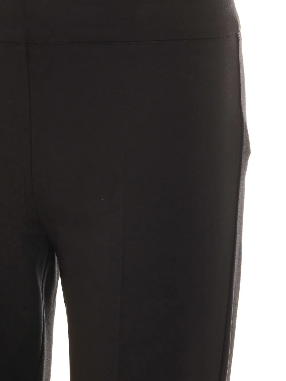 Rue du Bac Slim-fit broek met persvouwen en elastische taille Zwart