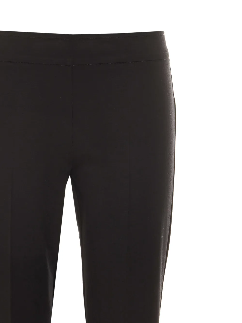Rue du Bac Slim-fit broek met persvouwen en elastische taille Zwart