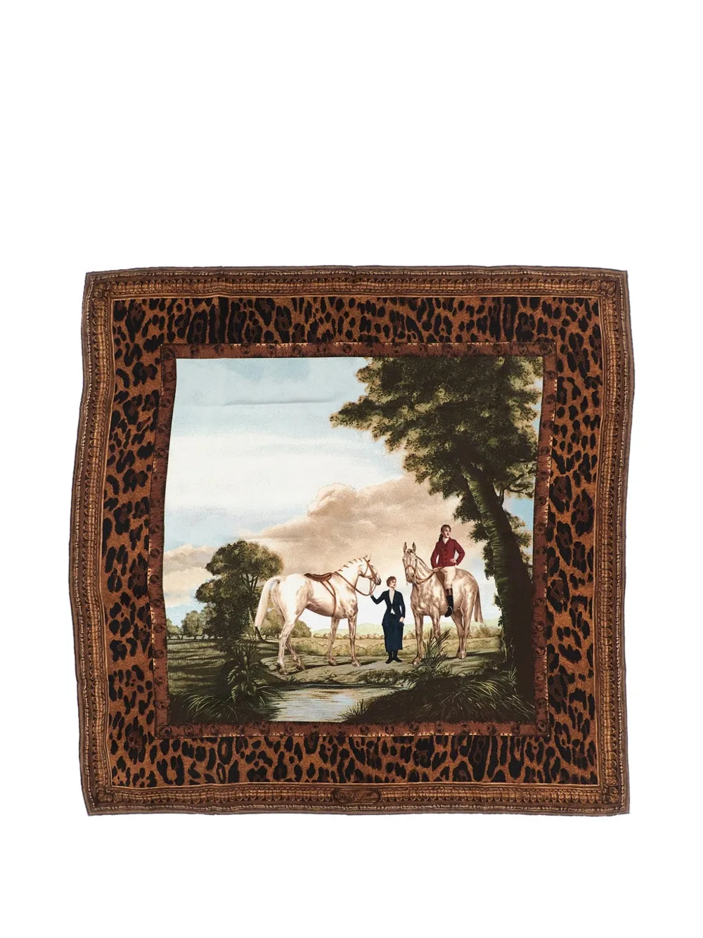 Ralph Lauren Collection leopard-print silk scarf Bruin