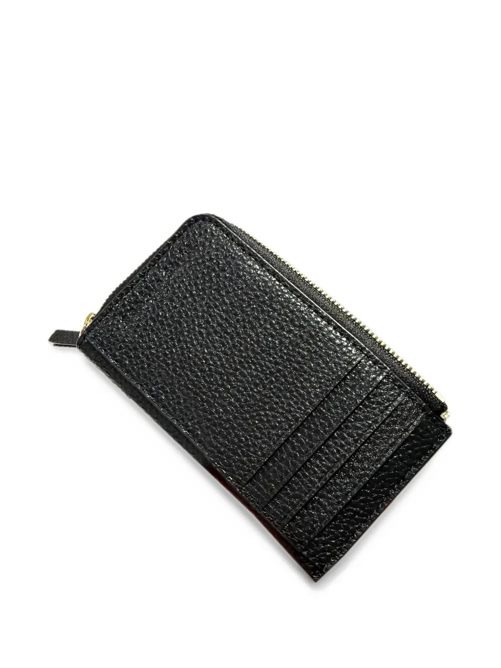 Marc Jacobs J Marc leren pasjeshouder met textuur Zwart