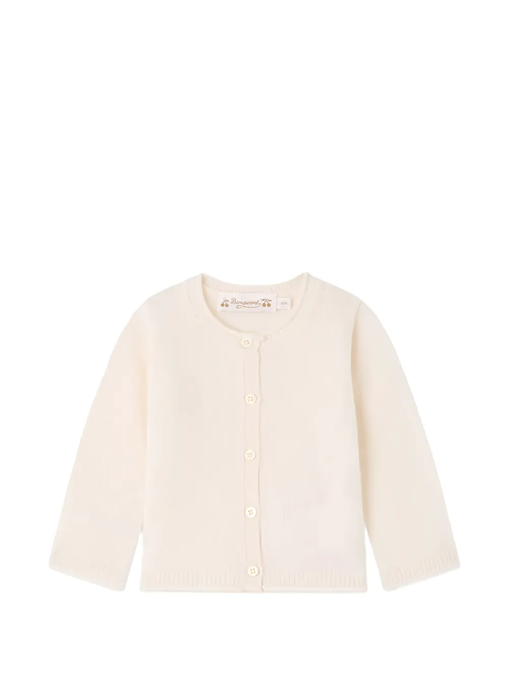Bonpoint button-up wool cardigan Wit