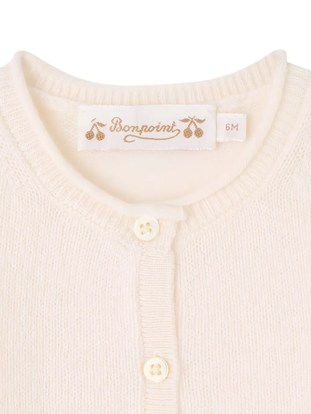 Bonpoint button-up wool cardigan Wit