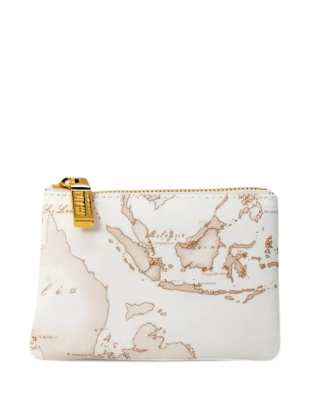 ALVIERO MARTINI 1° CLASSE Geo White map-print clutch bag - Bianco