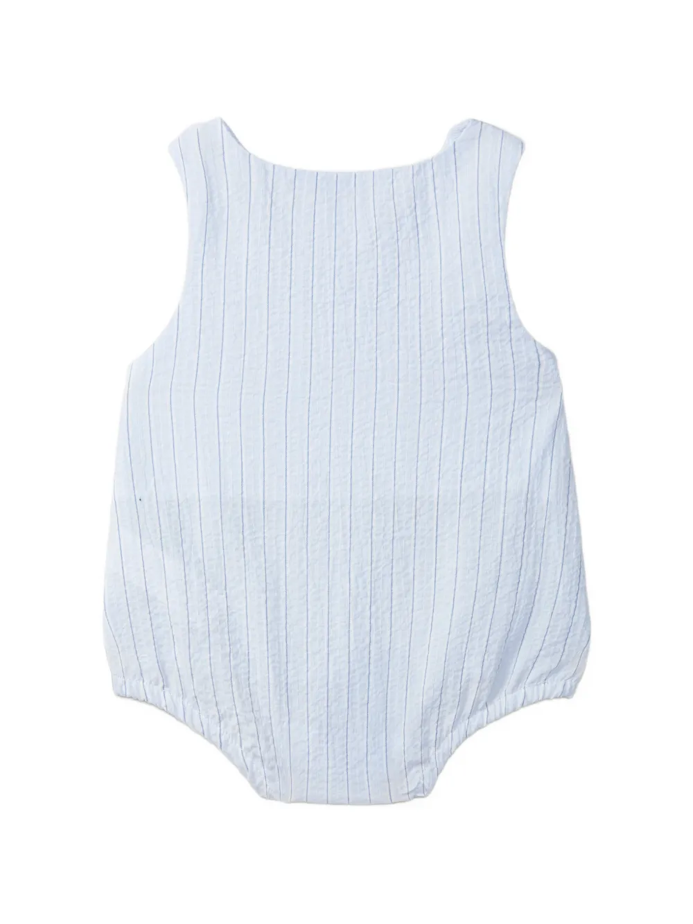 LARANJINHA vertical-stripe seersucker body Blauw