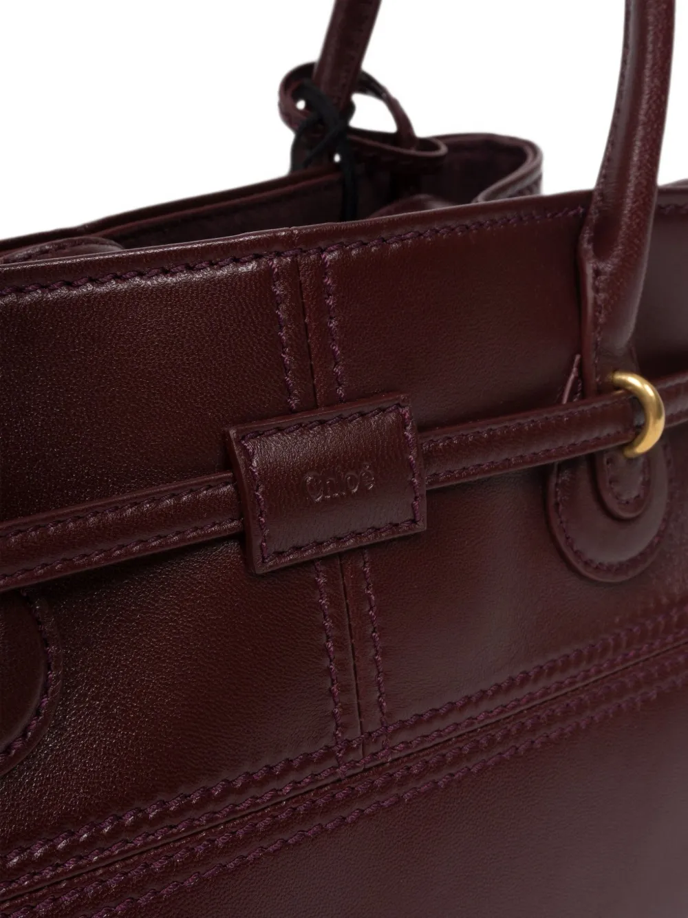 Chloé small Paddington Sling top handle bag in soft leather Rood