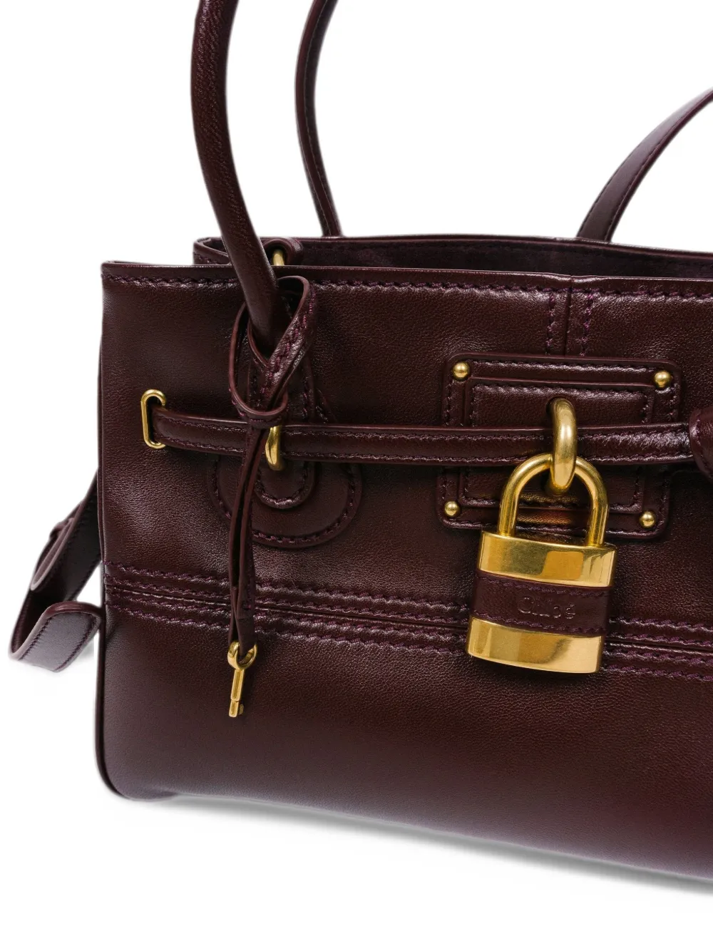 Chloé small Paddington Sling top handle bag in soft leather Rood