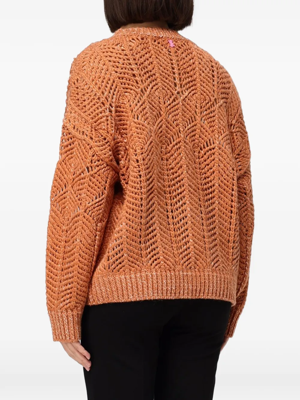 TWINSET Myfo wool blend jumper with embroidery Oranje