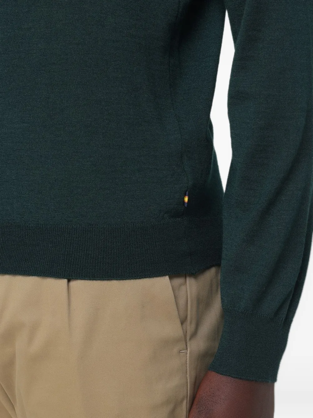 K-Way Rey Wool Silk polo-collar sweater Groen